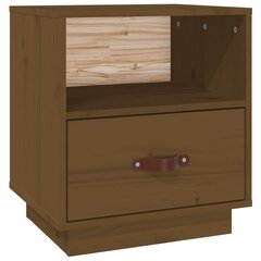 Naktinė spintelė, medaus ruda, 40x34x45cm, pušies masyvas kaina ir informacija | Spintelės prie lovos | pigu.lt
