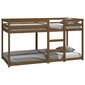 Dviaukštė lova, 90x200 cm, ruda kaina ir informacija | Lovos | pigu.lt
