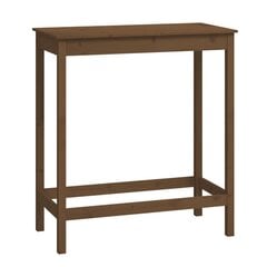 Baro stalas vidaXL, Pušies medienos masyvas, 100x50x110cm, medaus ruda kaina ir informacija | Virtuvės ir valgomojo stalai, staliukai | pigu.lt