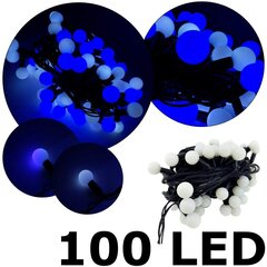 100 LED girlianda burbuliukai SPC26, Šaltai baltos ir mėlynos spalvos, 10 m kaina ir informacija | Girliandos | pigu.lt