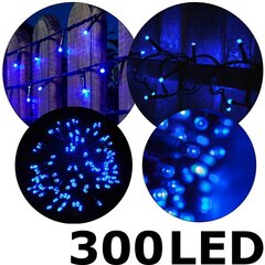 300 LED girlianda C517, Mėlynos spalvos (Flash), 22 m kaina ir informacija | Girliandos | pigu.lt