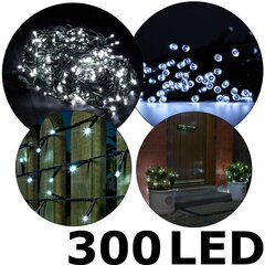 300 LED girlianda C517, Šaltai baltos spalvos (Flash), 22 m kaina ir informacija | Girliandos | pigu.lt