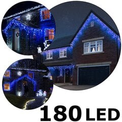 180 LED girlianda varvekliai C617, Mėlynos spalvos (Flash), 9 m kaina ir informacija | Girliandos | pigu.lt