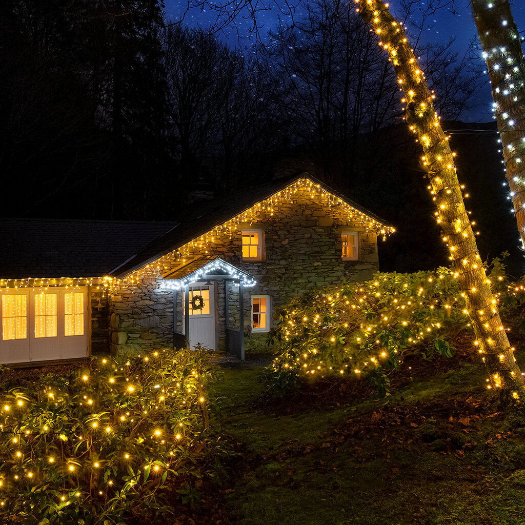 120 LED girlianda varvekliai C629, Šaltai ir šiltai baltos spalvos (Flash), 6 m цена и информация | Girliandos | pigu.lt