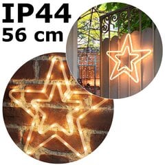 LED šviečianti žvaigždė STAR89, Šiltai baltos spalvos, 56 cm kaina ir informacija | Kalėdinės dekoracijos | pigu.lt