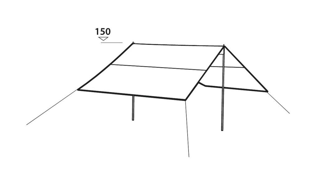 Tentas Easy Camp Cliff, 260x200x150 cm, pilkas/smėlio spalvos kaina ir informacija | Palapinės | pigu.lt