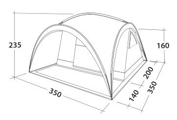 Palapinė Easy Camp Camp Shelter, pilka kaina ir informacija | Palapinės | pigu.lt