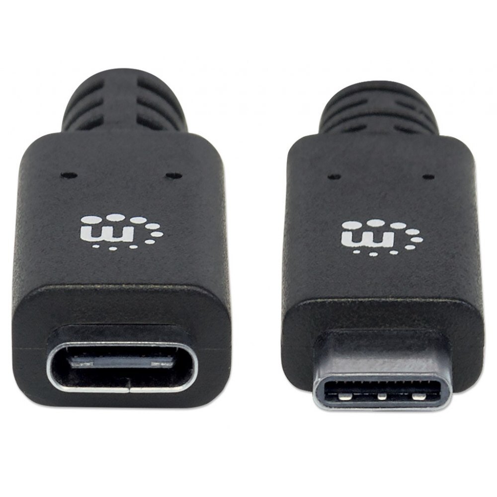 Kabelis ilgiklis Manhattan USB-C 3.2 Gen2 M/F 50cm 100W 5A SuperSpeed+ iki 10Gbps kaina ir informacija | Laidai telefonams | pigu.lt