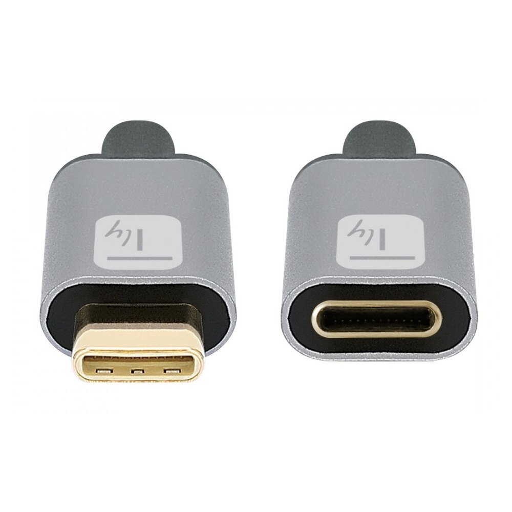 Prailginimo kabelis Techly USB-C 3.2 Gen2 M / F 1m 100W 5A juodas kaina ir informacija | Laidai telefonams | pigu.lt