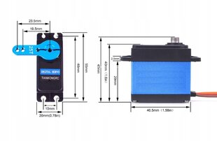 Серводвигатель TD8225MG 65 г, 25 кг, 0,1 сек, водостойкий цена и информация | Смарттехника и аксессуары | pigu.lt