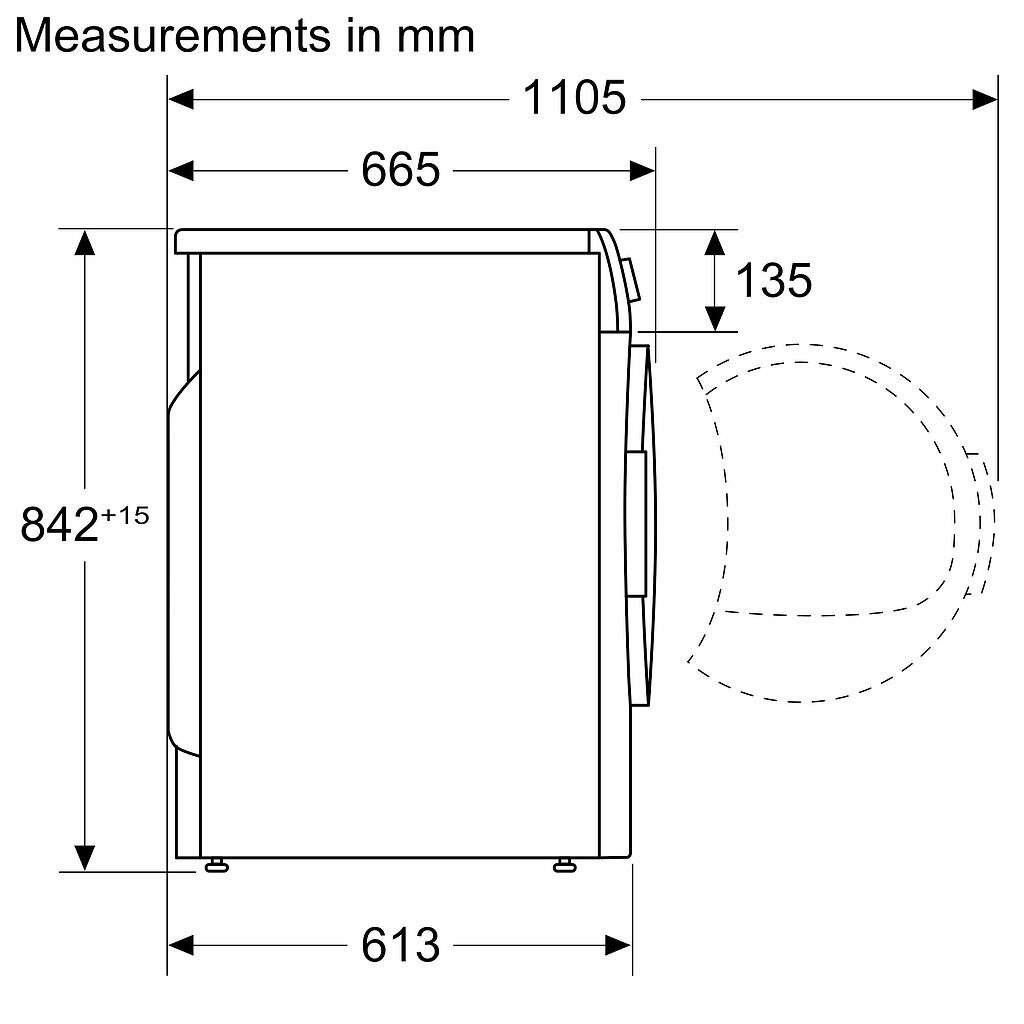 Bosch WTH85VL5SN kaina ir informacija | Džiovyklės | pigu.lt