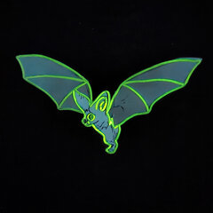Marškinėliai vaikams su tamsoje šviečiančiu šikšnosparniu, juodi цена и информация | Рубашки для мальчиков | pigu.lt