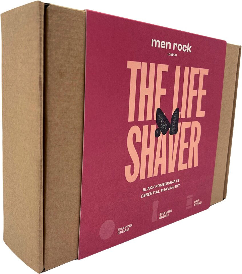Skutimosi priemonių rinkinys The Life Shaver Black Pomegranate Essential Shaving Kit kaina ir informacija | Skutimosi priemonės ir kosmetika | pigu.lt