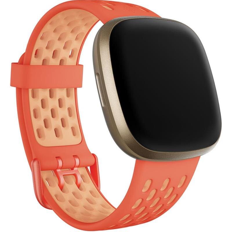 Fitbit Sport Band S Melon/Rose kaina ir informacija | Išmaniųjų laikrodžių ir apyrankių priedai | pigu.lt