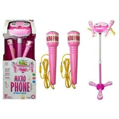 Karaoke rinkinys su mikrofonais, rožinis цена и информация | Развивающие игрушки | pigu.lt