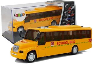Žaislinis mokyklinis autobusas su šviesomis ir garsais Lean Toys, geltonas kaina ir informacija | Žaislai berniukams | pigu.lt
