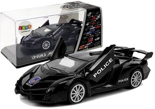 Žaislinis sportinis automobilis Policija su garsais Lean Toys, juodas цена и информация | Игрушки для мальчиков | pigu.lt