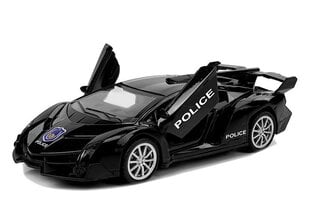 Žaislinis sportinis automobilis Policija su garsais Lean Toys, juodas цена и информация | Игрушки для мальчиков | pigu.lt