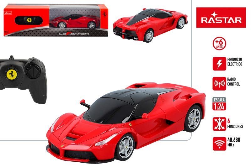Radijo bangomis valdomas automobilis Ferrari Laferari 1:24 Rastar kaina ir informacija | Žaislai berniukams | pigu.lt