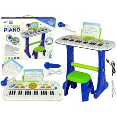 Elektrinis pianinas vaikams, Mėlynas, USB цена и информация | Развивающие игрушки | pigu.lt