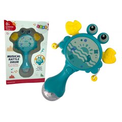 Muzikinis barškutis Lean Toys, mėlynas kaina ir informacija | Žaislai kūdikiams | pigu.lt
