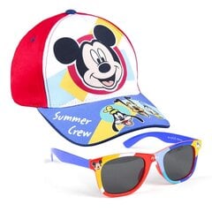 Детская кепка Mickey Mouse, солнечные очки (51 cм) цена и информация | Шапки, перчатки, шарфы для девочек | pigu.lt