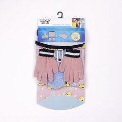 Набор шапки, перчаток и шарфа Looney Tunes для девочек, розовый цена и информация | Шапки, перчатки, шарфы для девочек | pigu.lt