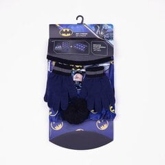 Шапка, перчатки и повязка на шею для мальчиков Batman, синий цвет цена и информация | Шапки, перчатки, шарфы для мальчиков | pigu.lt