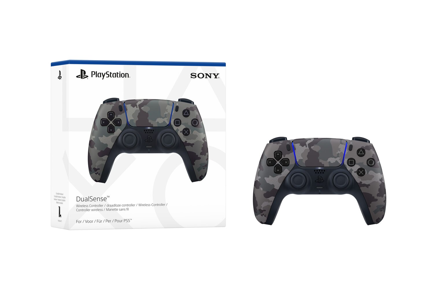 Игровой пульт Sony PlayStation DualSense Grey Camouflage беспроводной  контроллер (PS5) цена | pigu.lt