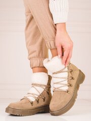 Auliniai batai moterims Shelovet POL79927, rudi kaina ir informacija | Aulinukai, ilgaauliai batai moterims | pigu.lt