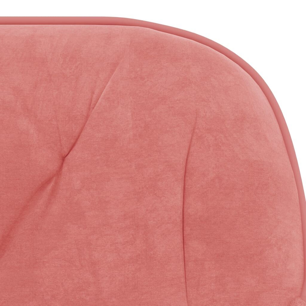 Valgomojo kėdės, Aksomas, 2vnt., rožinė spalva цена и информация | Virtuvės ir valgomojo kėdės | pigu.lt