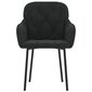 Valgomojo kėdės, Aksomas, 2vnt., juoda kaina ir informacija | Virtuvės ir valgomojo kėdės | pigu.lt