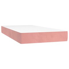 Spyruoklinis čiužinys, rožinės spalvos, 80x200x20cm, aksomas цена и информация | Матрасы | pigu.lt