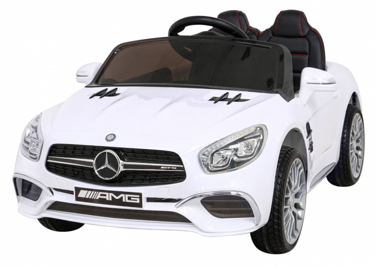 Dvivietis vaikiškas elektromobilis Mercedes Benz AMG SL65 S, baltas kaina ir informacija | Elektromobiliai vaikams | pigu.lt