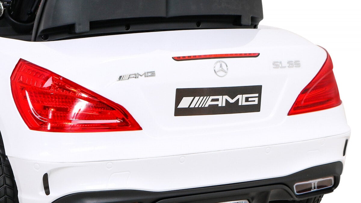 Dvivietis vaikiškas elektromobilis Mercedes Benz AMG SL65 S, baltas kaina ir informacija | Elektromobiliai vaikams | pigu.lt