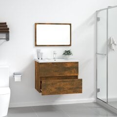 Vonios baldų komplektas, 2 dalių, dūminio ąžuolo, mediena kaina ir informacija | Vonios komplektai | pigu.lt