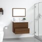 Vonios baldų komplektas, 2 dalių, rudas ąžuolo, mediena kaina ir informacija | Vonios komplektai | pigu.lt