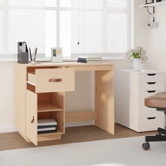 Rašomasis stalas, 95x50x75cm, pušies medienos masyvas цена и информация | Компьютерные, письменные столы | pigu.lt