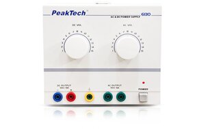 PeakTech® P 6130 AC/DC лабораторный источник питания 1 - 15 В/10 А цена и информация | Источник питания | pigu.lt