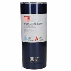 Бутылка для питья BUILT с вакуумной изоляцией, 565мл, темно-синяя цена и информация | Фляги для воды | pigu.lt