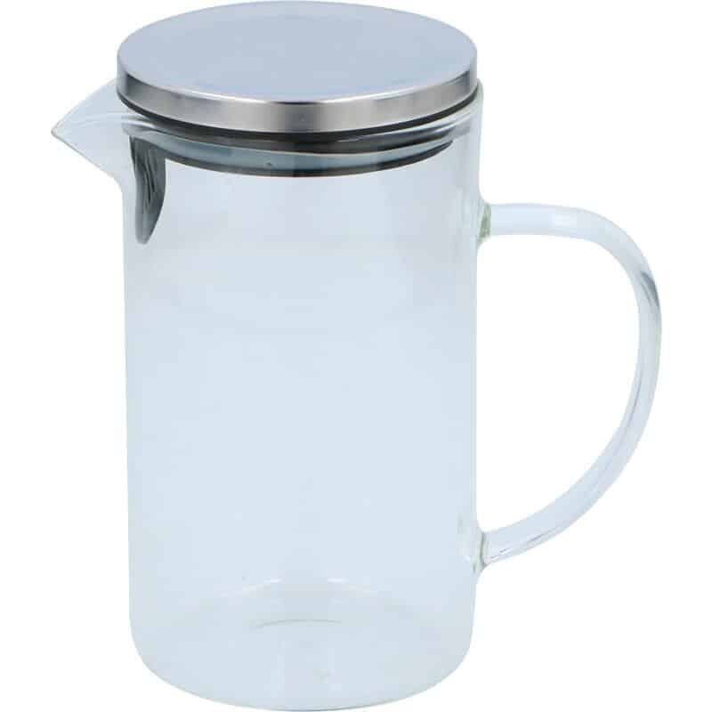 Alpina Boro silikatinio stiklo ąsotis su dangteliu, 1 L kaina ir informacija | Taurės, puodeliai, ąsočiai | pigu.lt
