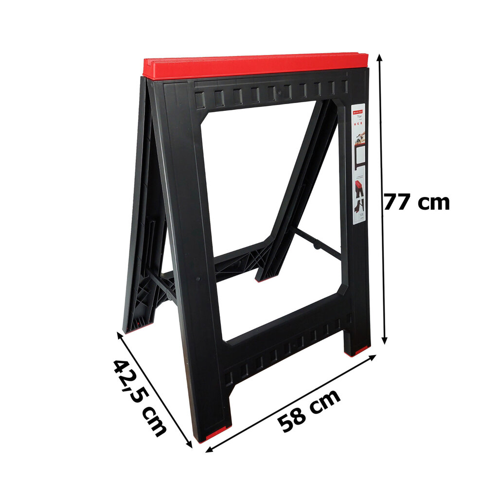 Sulankstomas darbo stovas 175 kg 58 x 77 cm kaina ir informacija | Mechaniniai įrankiai | pigu.lt