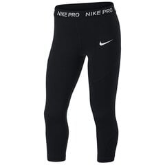 Тренировочные штаны для девочек Girls Nike Pro Capri, черные цена и информация | Брюки для девочки, бирюзовые | pigu.lt