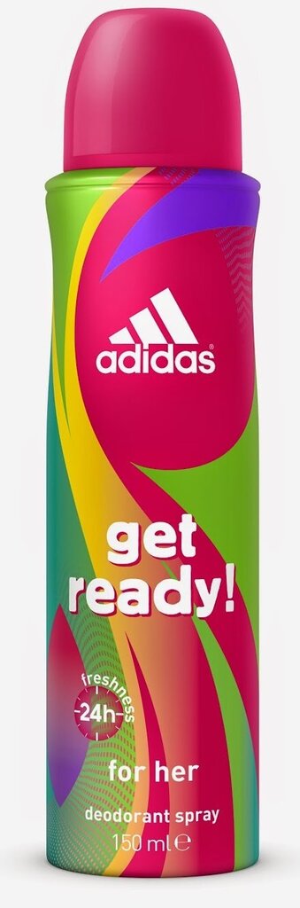 Purškiamas dezodorantas Adidas Get Ready! moterims 150 ml цена и информация | Parfumuota kosmetika moterims | pigu.lt