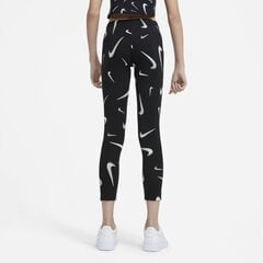 Тренировочные брюки для девочки Nike Girls NSW Favorites AOP Leggings, черный цена и информация | Брюки для девочки, бирюзовые | pigu.lt