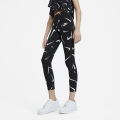 Тренировочные брюки для девочки Nike Girls NSW Favorites AOP Leggings, черный цена и информация | Брюки для девочки | pigu.lt