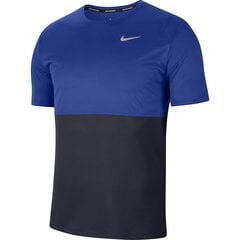 Мужская футболка для тренинга Nike M NK DF Run Top SS, синяя/черная цена и информация | Мужские футболки | pigu.lt