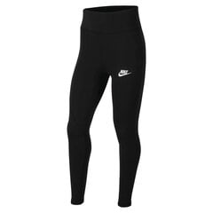 Nike tamprės mergaitėms Nsw Favorites GX HW Legging, juodos kaina ir informacija | Kelnės mergaitėms | pigu.lt