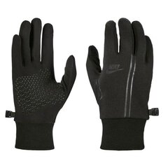 Мужские перчатки для бега Nike Tech Fleece Black цена и информация | Мужские шарфы, шапки, перчатки | pigu.lt