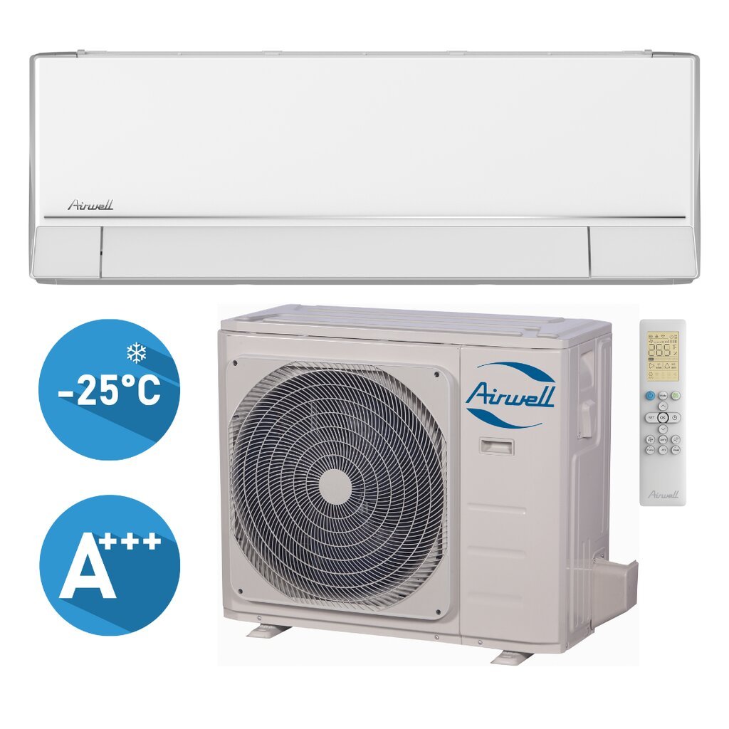 Airwell šilumos siurblys/oro kondicionierius oras-oras Nordic HDHC-035N-09M25/YDAC-035N-09M25 (-25°C) цена и информация | Kondicionieriai, šilumos siurbliai, rekuperatoriai | pigu.lt
